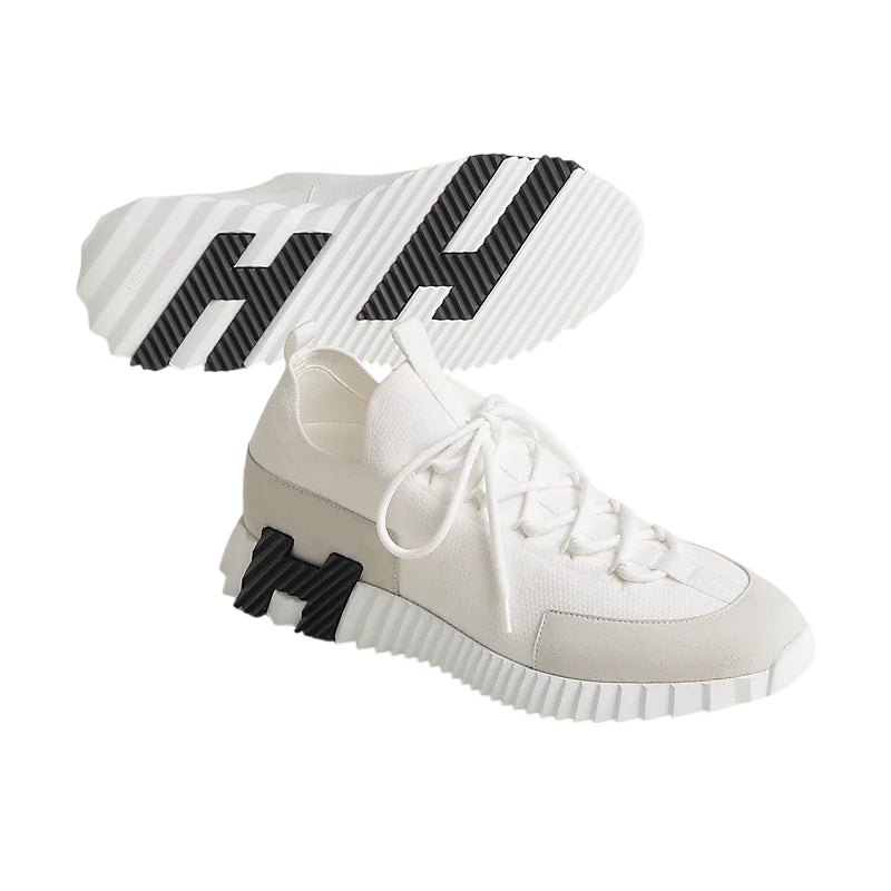 Hermes Lift Slip-on Sneaker White & Black