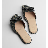 Dior Bow Slide Black & Beige