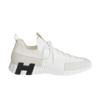 Hermes Lift Slip-on Sneaker White & Orange