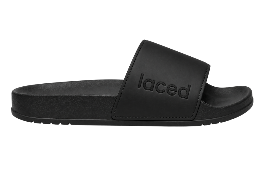 Laced Slide Black