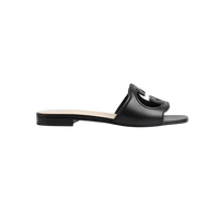 Gucci Cut-Out Leather Slide Black
