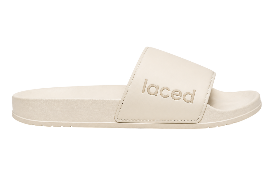 Laced Slide Beige