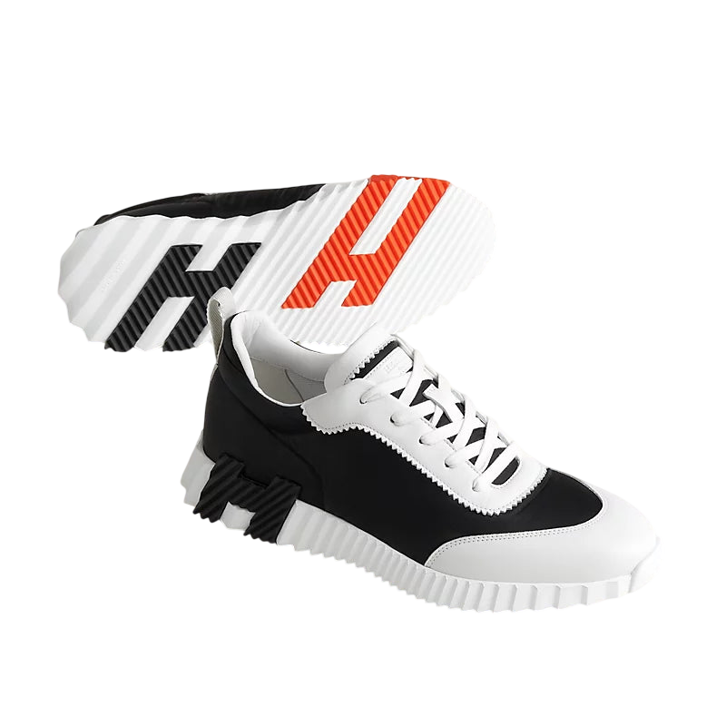 Hermès Bouncing Sneaker Black White & Orange