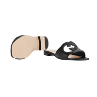 Gucci Cut-Out Leather Slide Black