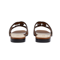Gucci Cut-Out Leather Slide Brown
