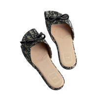 Dior Bow Slide Black & Beige