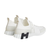Hermes Lift Slip-on Sneaker White & Orange