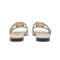 Gucci Cut-Out Leather Slide White